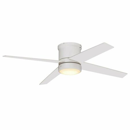 PERFECTTWINKLE 52 in. Erie Ceiling Fan Matte White PE4148241